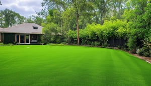 large lush grass lawn
